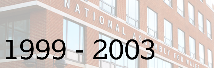 Picture of Ty Hywel exterior, with dates 1999-2003 written across. This is headline image for First Assembly events page