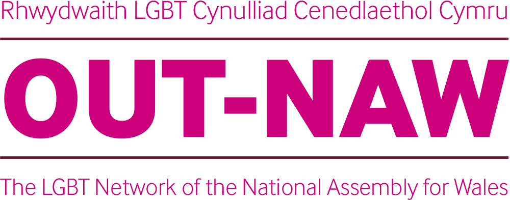 logo for OUT NAW the Assembly's LGBT workplace network