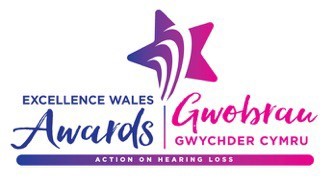 Logo for the Action on Hearing Loss Excellence Wales Awards