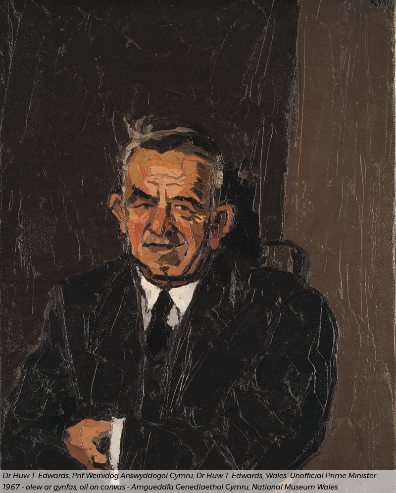 Kyffin Williams painting of Dr Huw T Edwards