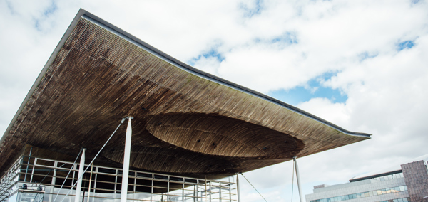 The Senedd in Cardiff Bay