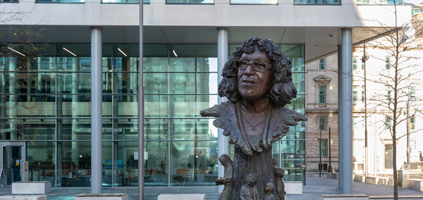 Betty Campbell Monument in Cardiff