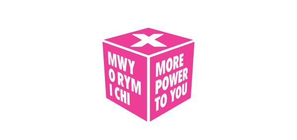 A pink ballot box with the words 'More Power To You' written on the side.