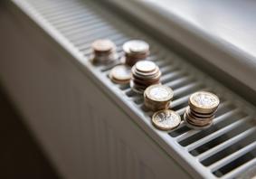 £1 coins on a radiator