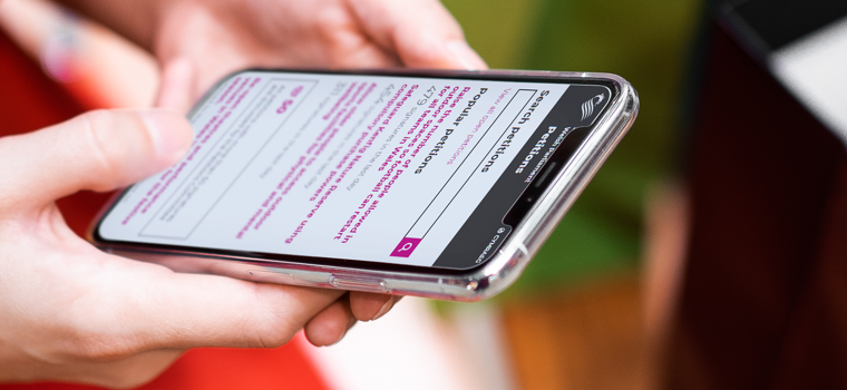 Petitions site on a phone