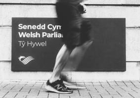 Greyscale legs by Ty Hywel sign