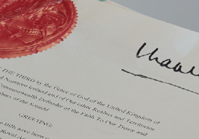 King Charles the third signature 