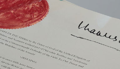 King Charles the third signature 