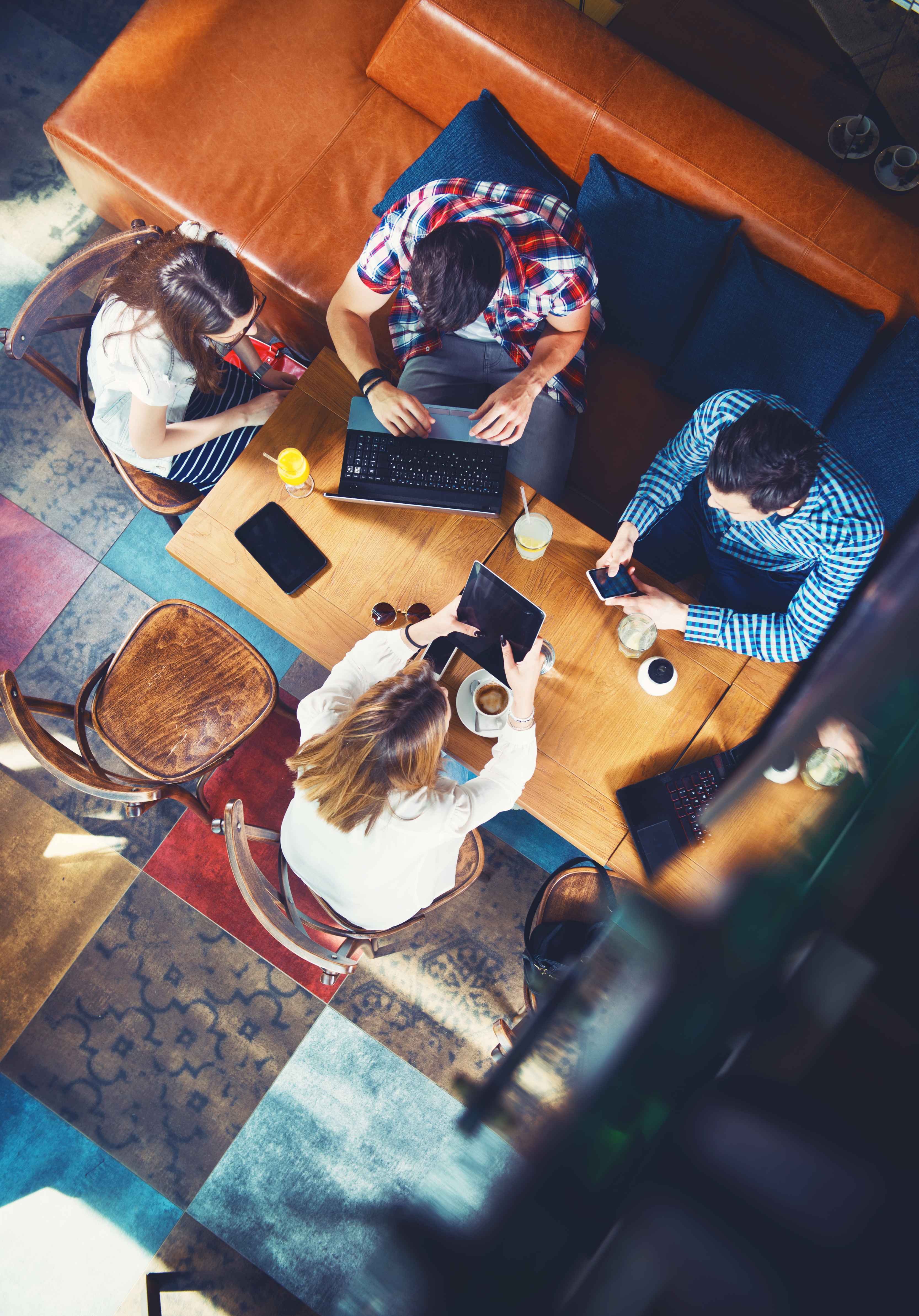 Group Of Friends At A Table