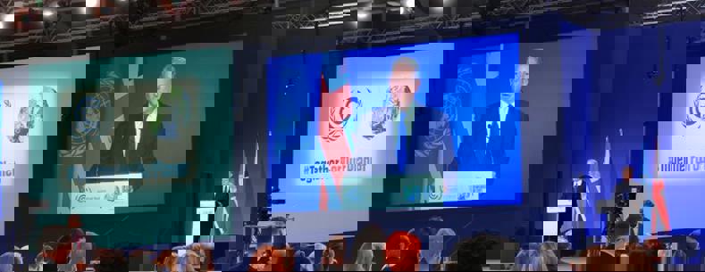 Al Gore speaking at COP26