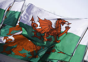 The Welsh flag