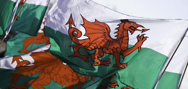 The Welsh flag