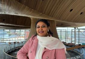 A photo of Sarra Ibrahim at the Senedd 