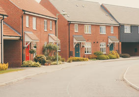 Image of a row of red-brick houses on an estate