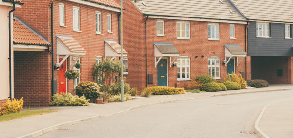 Image of a row of red-brick houses on an estate